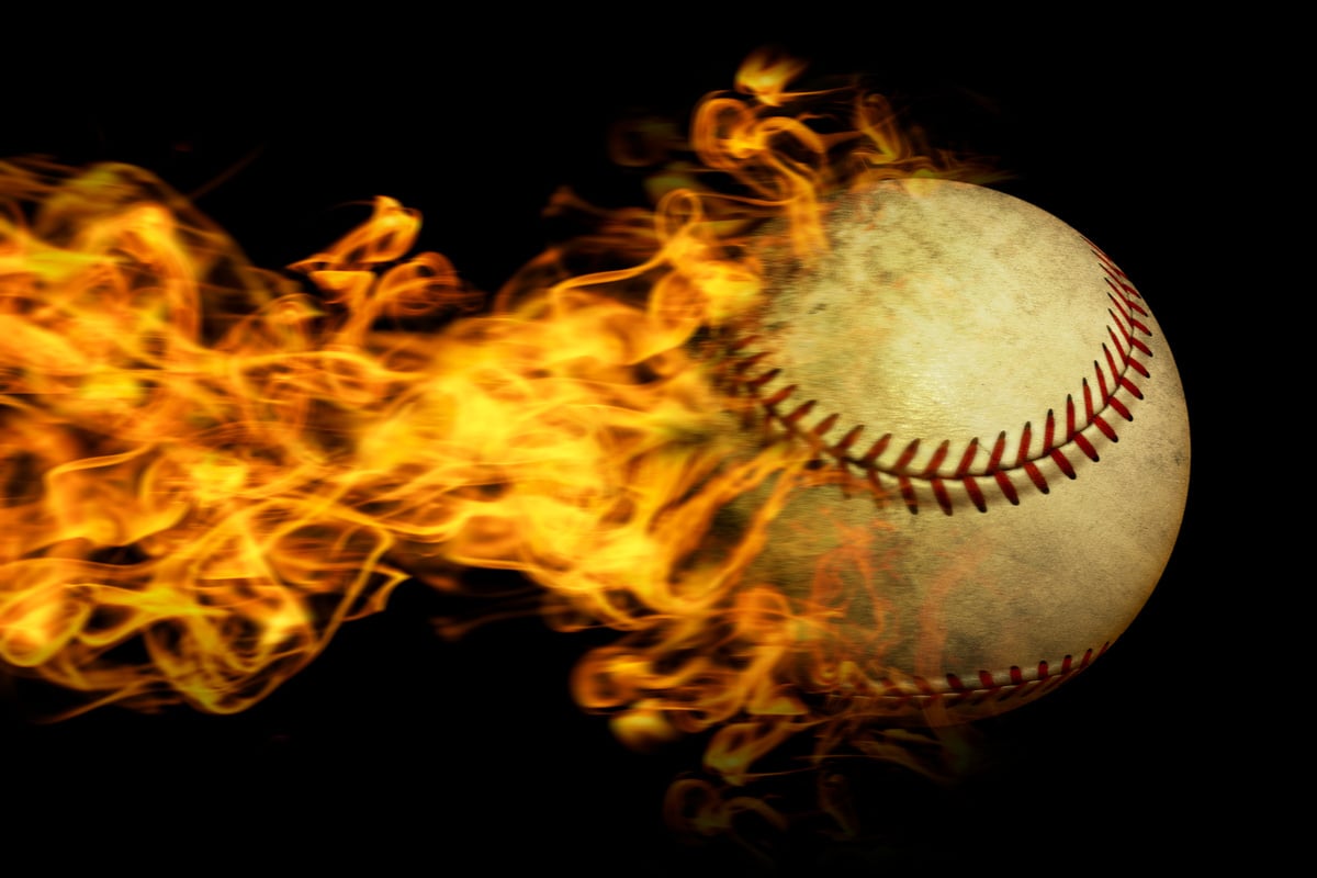 Flaming baseball